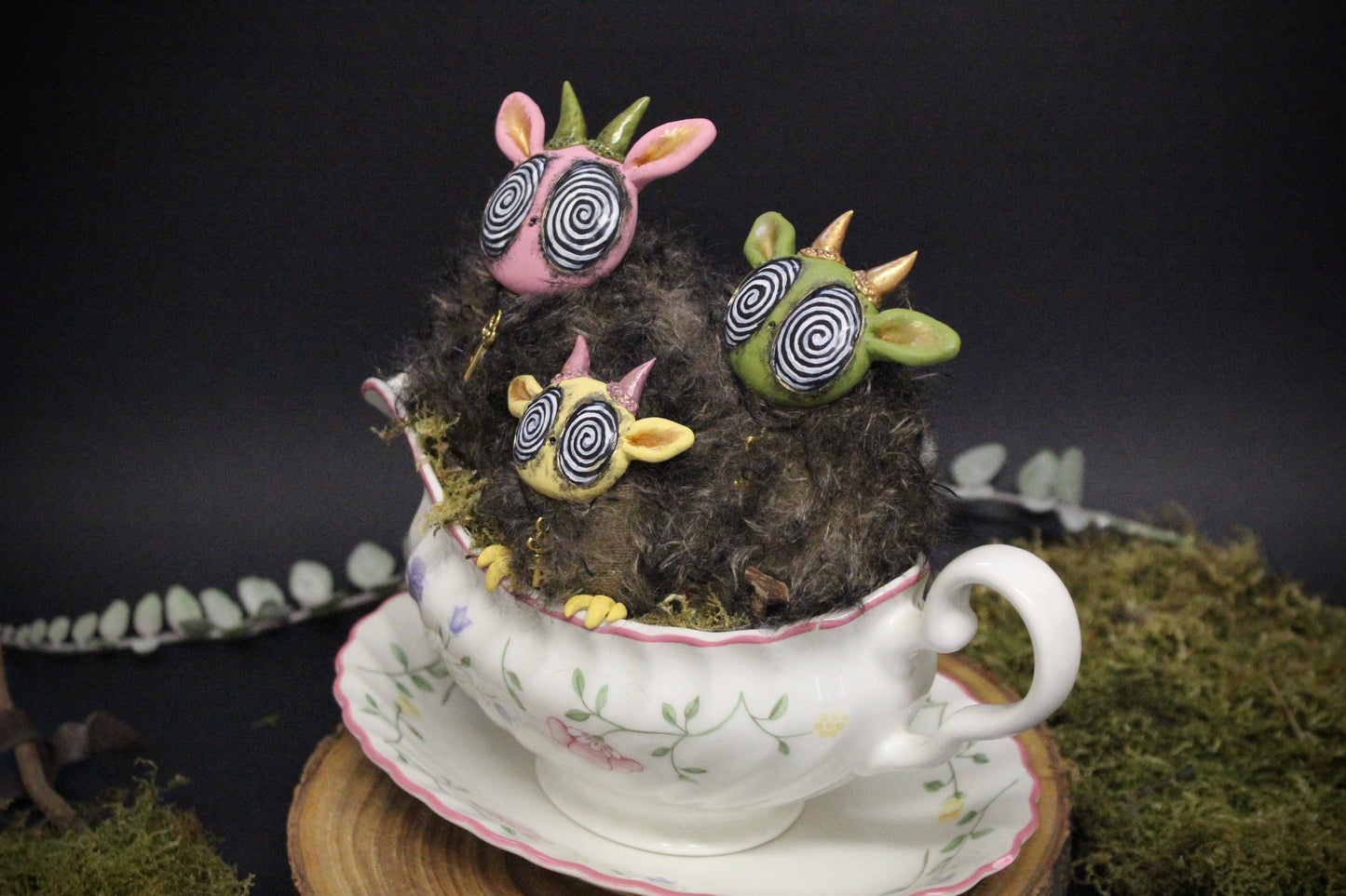 The KeyMoss Family Teacup Critters