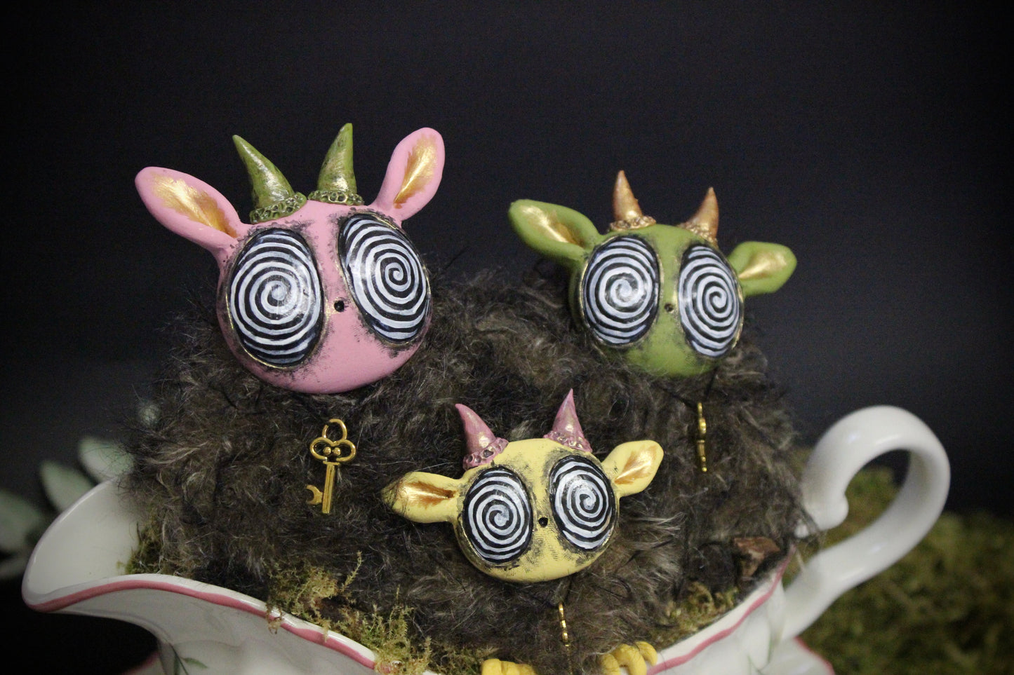 The KeyMoss Family Teacup Critters