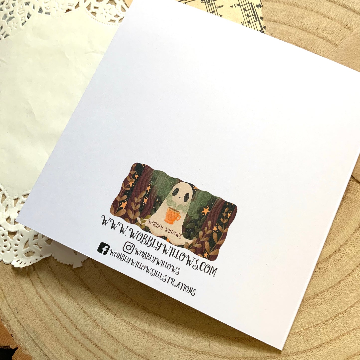 Ghoulish gardening greetings card