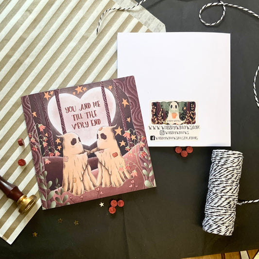 ‘Till the very end’ spooky greetings card
