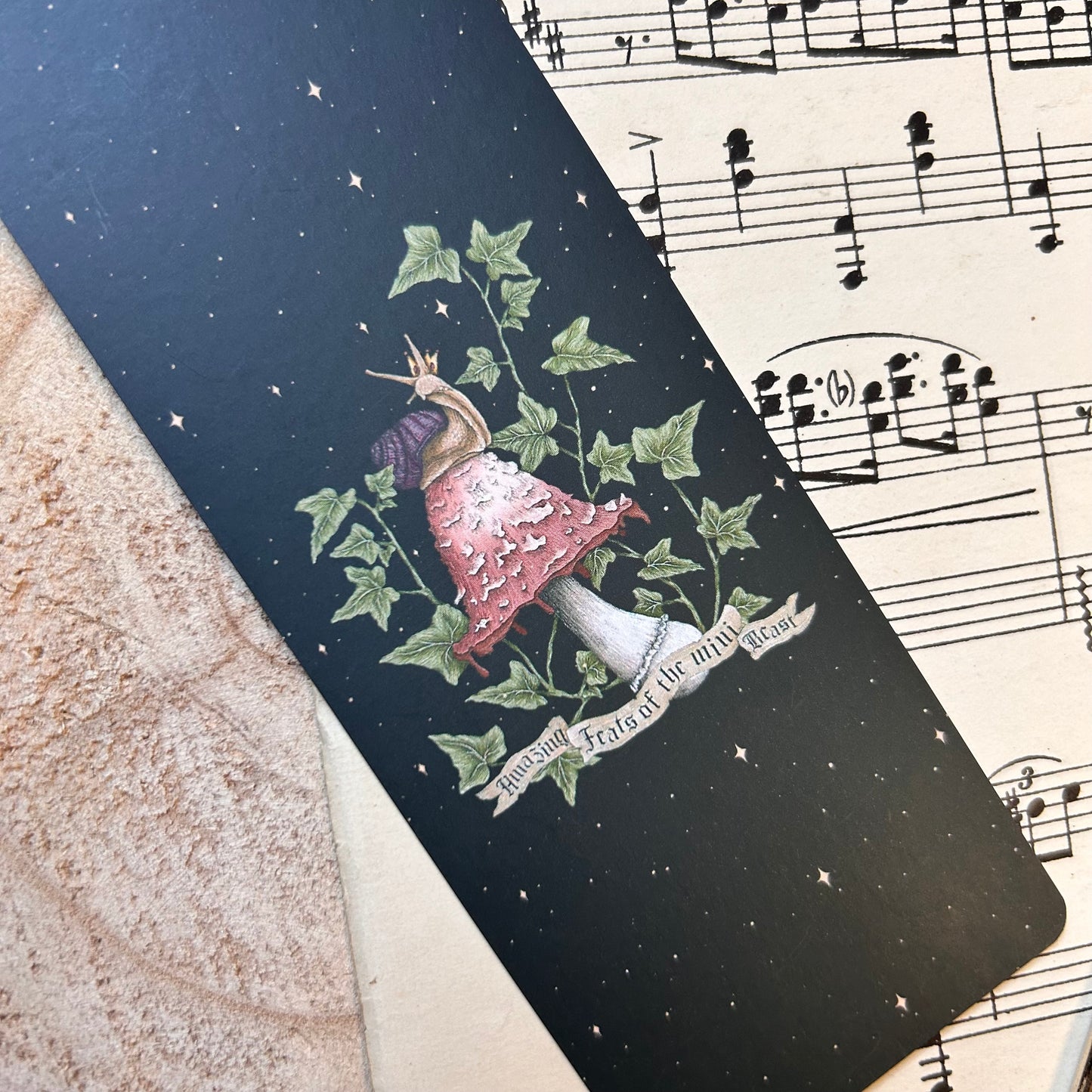 SNAIL AND MUSHROOM BOOKMARK