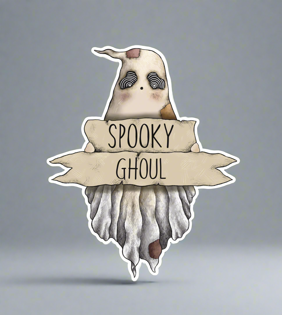 SPARKLE SPOOKY GHOUL: VINYL STICKER