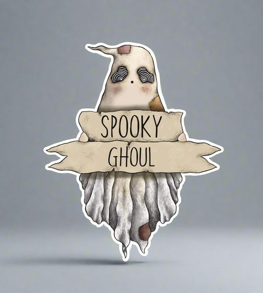 SPARKLE SPOOKY GHOUL: VINYL STICKER