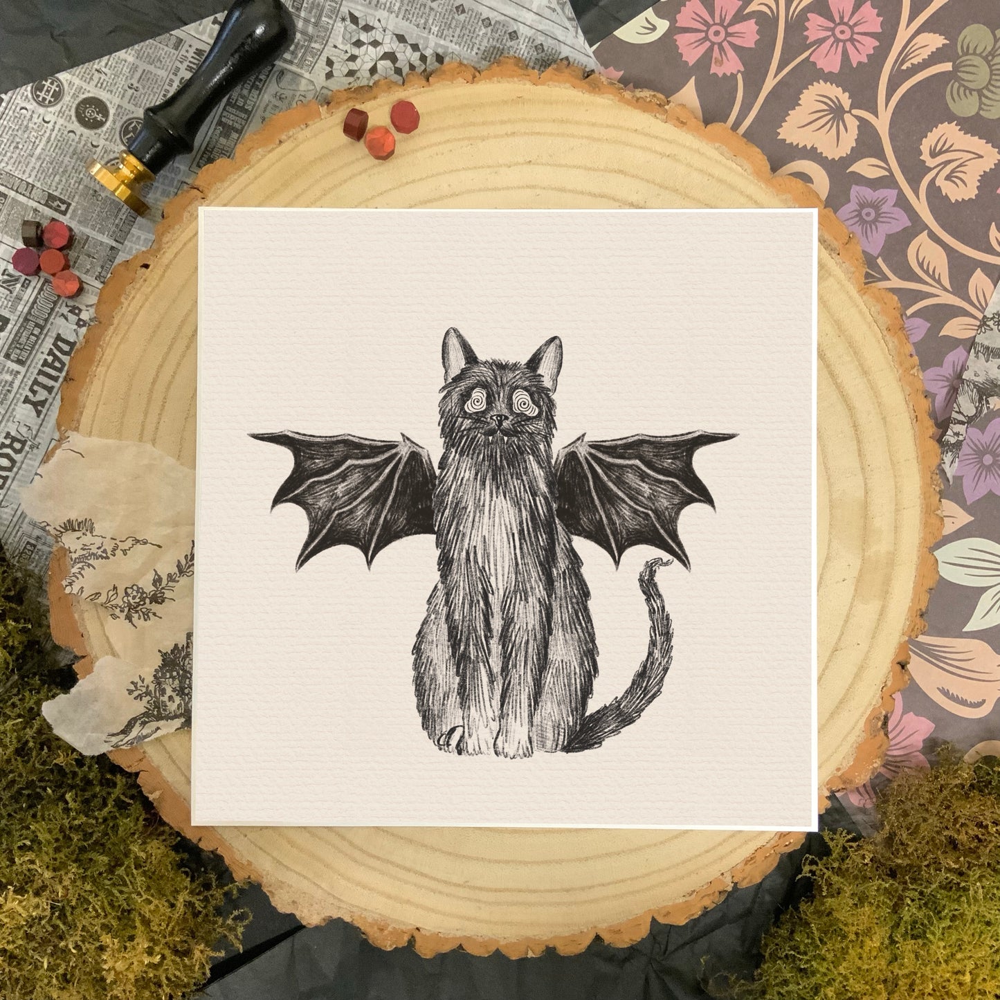 Bat~Cat Art Print