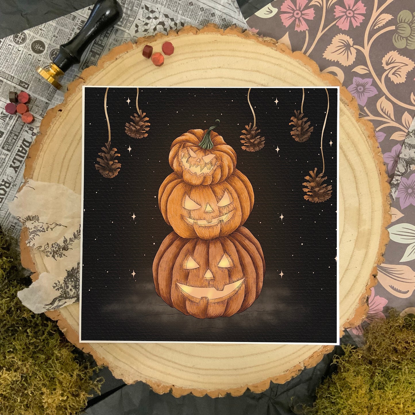 The Three Pumpkins Art Print