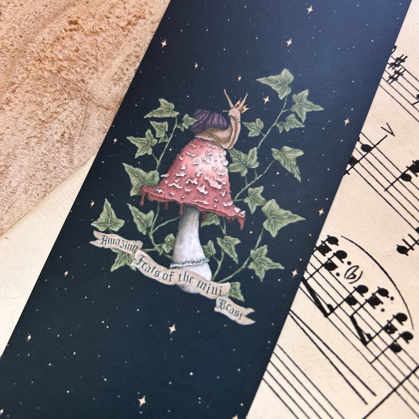 SNAIL AND MUSHROOM BOOKMARK