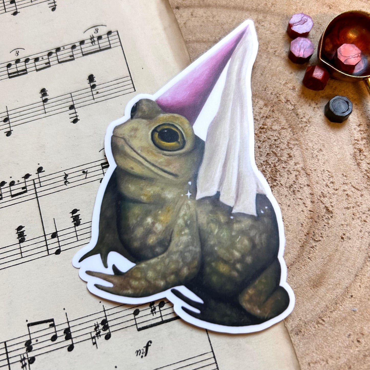 MATTE PRINCESS FROG: VINYL STICKER