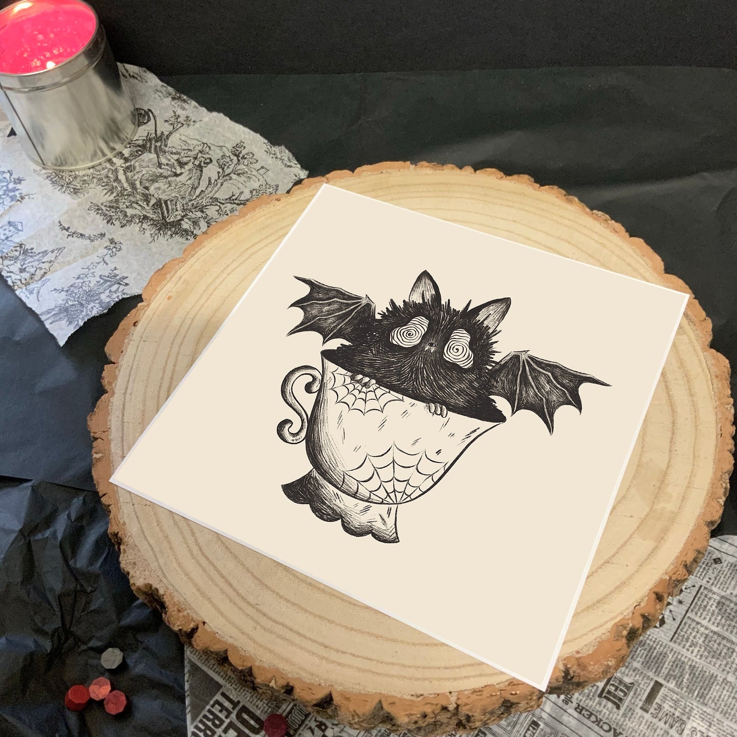 Bat In A Teacup Art Print