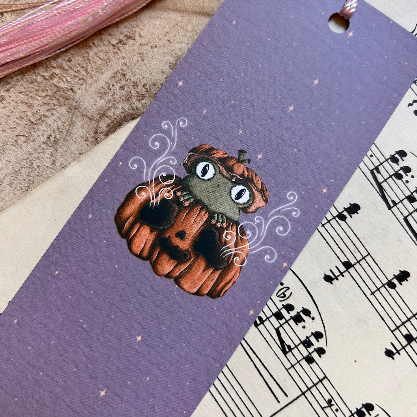 PUMPKIN FROG BOOKMARK