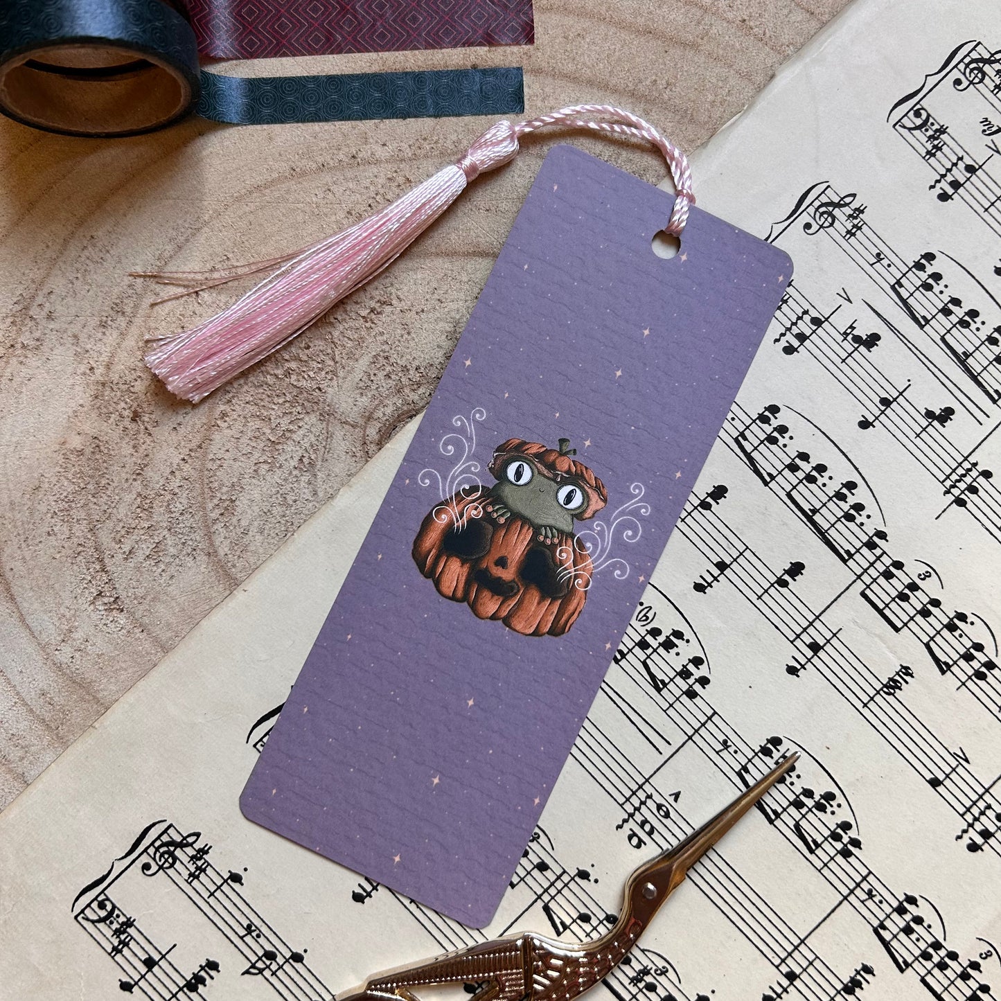 PUMPKIN FROG BOOKMARK