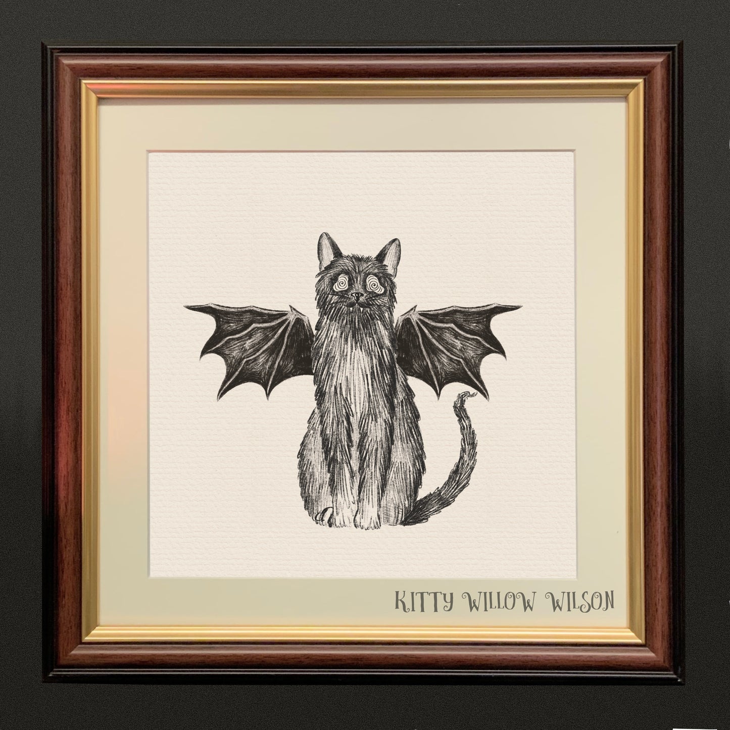 "BAT~CAT" ART PRINT