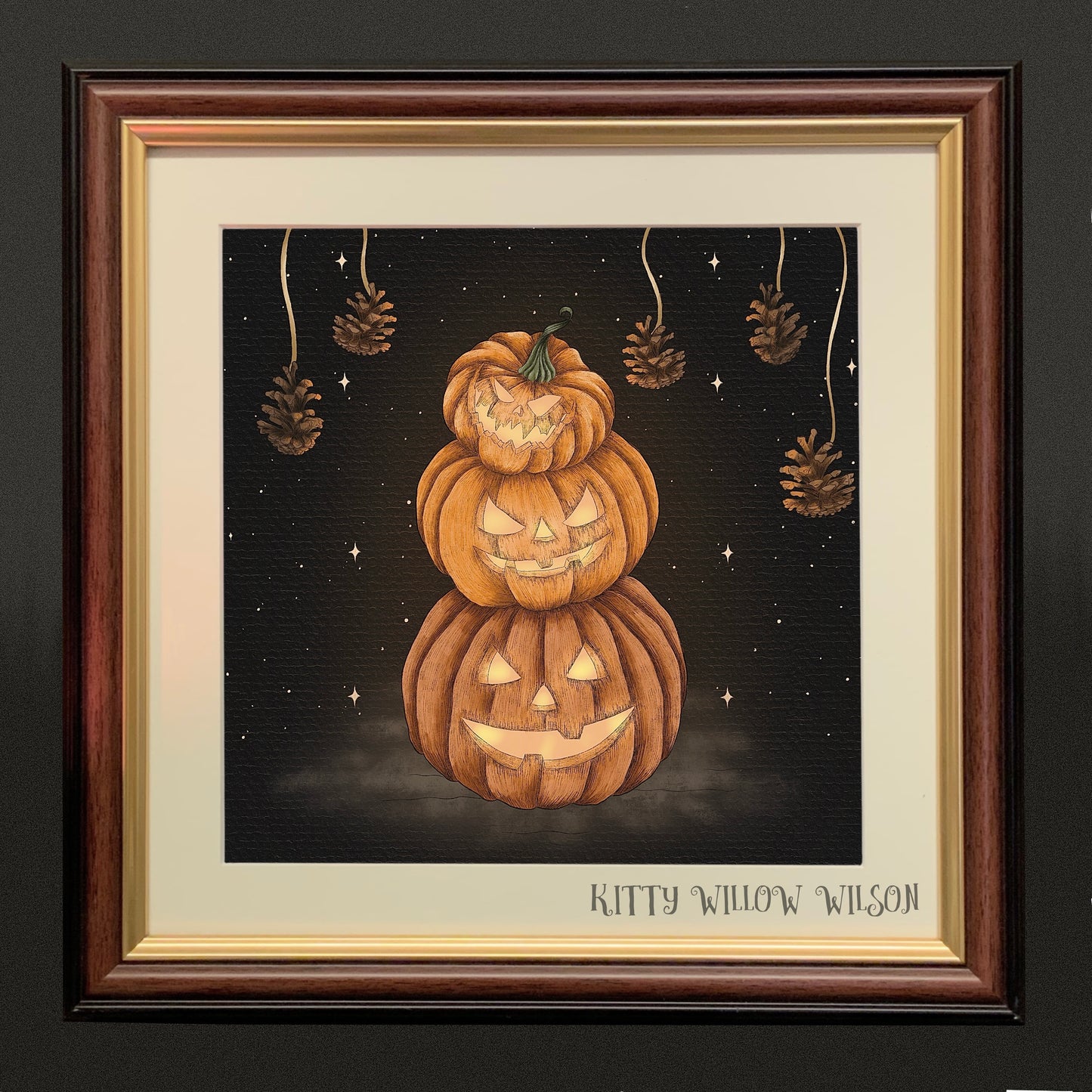 "THE THREE PUMPKINS" ART PRINT