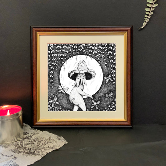 Mr Mushroom Bum Art Print