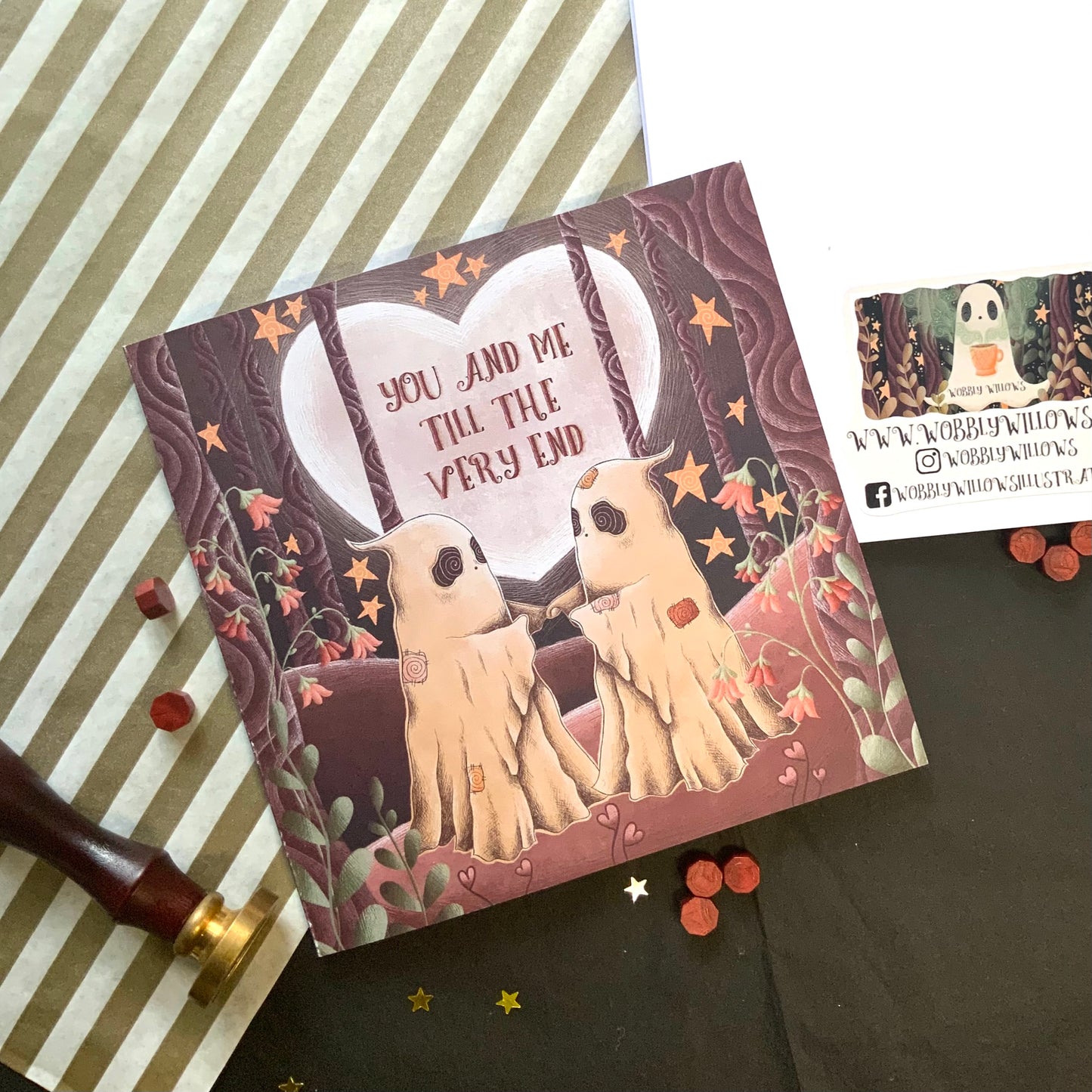 ‘Till the very end’ spooky greetings card